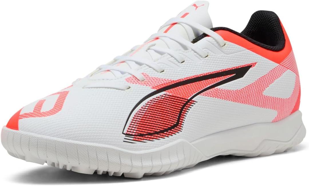 Puma Mens Ultra 5 Play Turf Trainer Soccer Cleats (13, Puma White-puma Black-glowing Red)