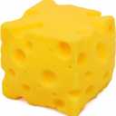 3 x Cheese Squishy Toy, 1 Pack Soft Cheese-Shaped Squeeze Toy for Stress Relief, Big Cheese Squishy, Sensory Fidget Desk Toy for Office, Novelty Gifts for Adults - Yellow 1 Pack, 2.75''