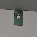 Magnetic for iPhone 13 Pro Max Case, Compatible with MagSafe, Built-in Camera Lens Protector, Logo View, Military Grade Drop Proof Phone Case Cover, Dark Green