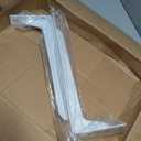17Inch Shelf Brackets White Heavy Duty, L Brackets for Shelves