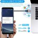 TAKAGI USB to USB C Cable (3Pack 6ft) USB A to Type C Cable Fast Charging Nylon Braided Data Sync Transfer Cord USB C Charger for iPhone 17 Pro Max/17 Air/16e/16 15 Pro/15 Plus/Galaxy S20 S10 Note 20