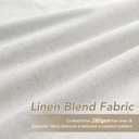 Natural Linen 100% Blackout Curtains for Bedroom 94 Inch Length 2 Panels Set Back Tab Cream Neutral Farmhouse Living Room Darkening Curtain Track System Thermal Insulated Black Out Drapes 52x94