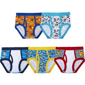 Paw Patrol Boys' 100% Combed Cotton Underwear Multipacks with Chase, Skye, Rubble & More in Sizes 18m, 2/3t, 4t, 4, 6, 8 (5-pack Brief)