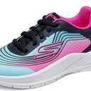 Skechers Kids Microspec Advance Sneaker, Aqua/ Purple, 11 Little Kid