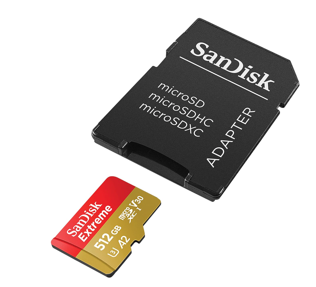 SanDisk 512GB High Endurance Video MicroSDXC Card with Adapter for Dash Cam and Home Monitoring systems - C10, U3, V30, 4K UHD, Micro SD Card - SDSQQNR-512G-GN6IA