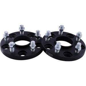 VLAOSCHI Black Forged 5x120 Hubcentric Wheel Spacers 20mm with 14x1.5 Studs 64.1mm Hub Bore Compatible with Honda-Acura-Tesla for Odyssey Pilot Ridgeline MDX | 2012+ Model S | 2016+ Mode X - Pack of 2