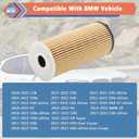 2 Pcs Oil Filter Compatible With 2016-2023 118i 230i 330i 430i 530i 740e X3 X4 Z4 GR Supra, Replace#HU6014Z, HU6014/1Z, 11428575211