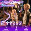 Mini Karaoke Machine for Kids,5 Voice Effects - Portable Bluetooth Speaker with 2 Wireless Mics LED Lights for Boys Girls Ages 3-12| Kids Karaoke Machine Birthday Gift Toy for Singing,Party & Play