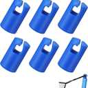 Geelin 6 Pcs 1 Inch Trampoline Net Pole Cap Trampoline Enclosure Pole caps Replacement Parts for Flat Steel Sheet Top Ring System, Blue