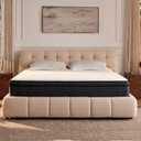 Mattress Twin Size 8 Inch, Twin Hybrid Mattress with Gel Infused Memory Foam Layer & Pocketed Coils for Balanced Firm Comfort & Cushioned Pressure Relief Mattresses in a Box