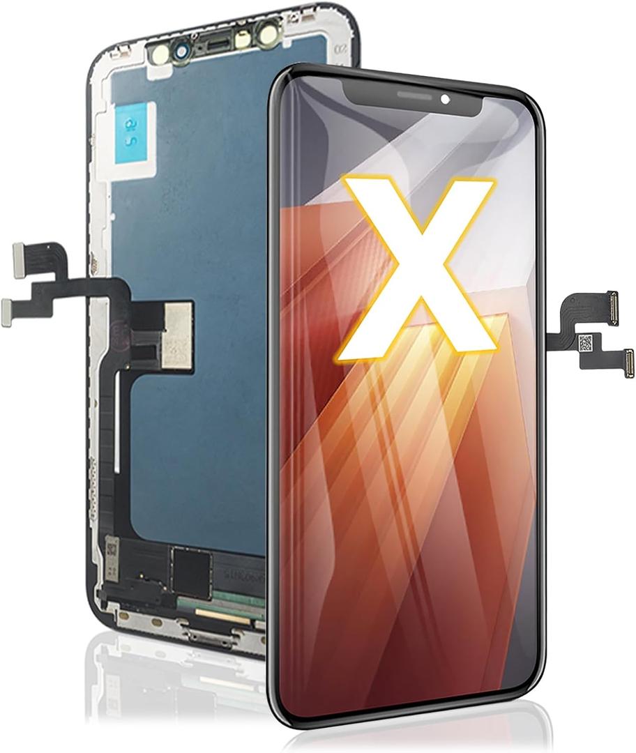 LMQ for iPhone X10 Screen Replacement 5.8 inch Wholesale COF Touch Screen Digitizer Full HD LCD Display Assembly with Waterproof Adhesive for A1865,A1901,A1902(Only iPhone X LCD ScreenNO Tools Kit)