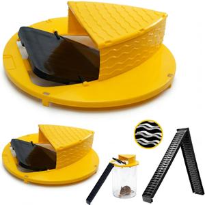 Mouse Trap Bucket, 5 Gallon Mouse Bucket Trap Flip Lid 2PACKS, Reusable Rat Trap, Eco-Friendly Bucket Rat Trap, Mouse Traps Indoor for Home, Rat Traps Outdoor