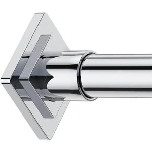 Chrome Shower Curtain Rod Spring Tension 30 to 80 Inch,1 Inch Diameter Adjustable Shower Rods for Bathroom, No Drilling