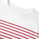 LilyCoco Womens Oversized Striped Shirt Color Block Crewneck Long Sleeve T Shirt Pink Medium