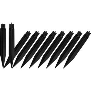 10 Pack Solar Light Stakes Replacement (Fit for Pole Inner Diameter 0.73 inch), ABS Reinforced Ground Spikes with Wire Holes for Outdoor Solar Light Pathway Christmas Landscape Garden Deco