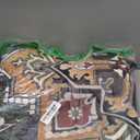 Rugflix 5x7 Area Rugs Machine Washable, Plush Carpet for Living Room, Oriental Indoor Area Rug Low Pile, Large Soft Thick Carpets Non Slip, Farmhouse Vintage Rug for Bedroom Dining Room, Red/Green