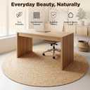 KEMA Jute Braided Woven Area Rug, Natural, 6 Feet Round