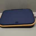 LONBET Laundry Basket with Lid, Made from Breathable Fabric | Aesthetic Clothes Hampers for Laundry with Side Handles & Sturdy Bamboo Frame (26 Gallons - Single, Blue)