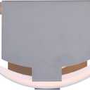 Canarm 1-Light Wall Sconce, Frosted Glass Shade with Gray Accents, Low-Profile Transitional Wall Lighting for Bedroom, Hallway or Living Room