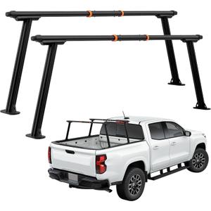 Truck Ladder Rack, Universal Aluminum Truck Bed Rack for Pickup,Adjustable Length 70-79 in,Height 28In,Real 800LB Capacity Truck Bed Rack Set for Kayak, Surfboard, Lumber, Ladder