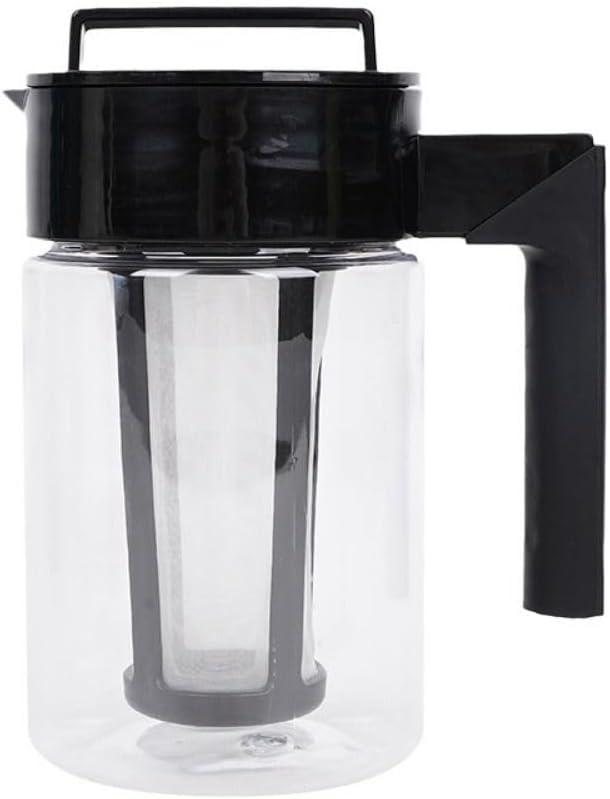 Generic 1PCS Cold Brew Coffee Maker,Coffee Pots Fruit Drink Iced Coffee Brewer Silicone Handle Big Capacity Filter Coffee Kettle Iced Tea Pitcher(900ml), AM0XEB0JYYKUS