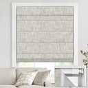 no Drill Cordless Roman Shades for Windows, 28" W  64" H - 100% Blackout - Linen - Beige