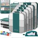 10 Set Compression Packing Cubes for Travel Essentials,Compressible Expandable Packing Cubes for Suitcase,OlarHike Luggage Organizer Bags,Handy Helper for Organizing Clothes(Dark Blue Green)