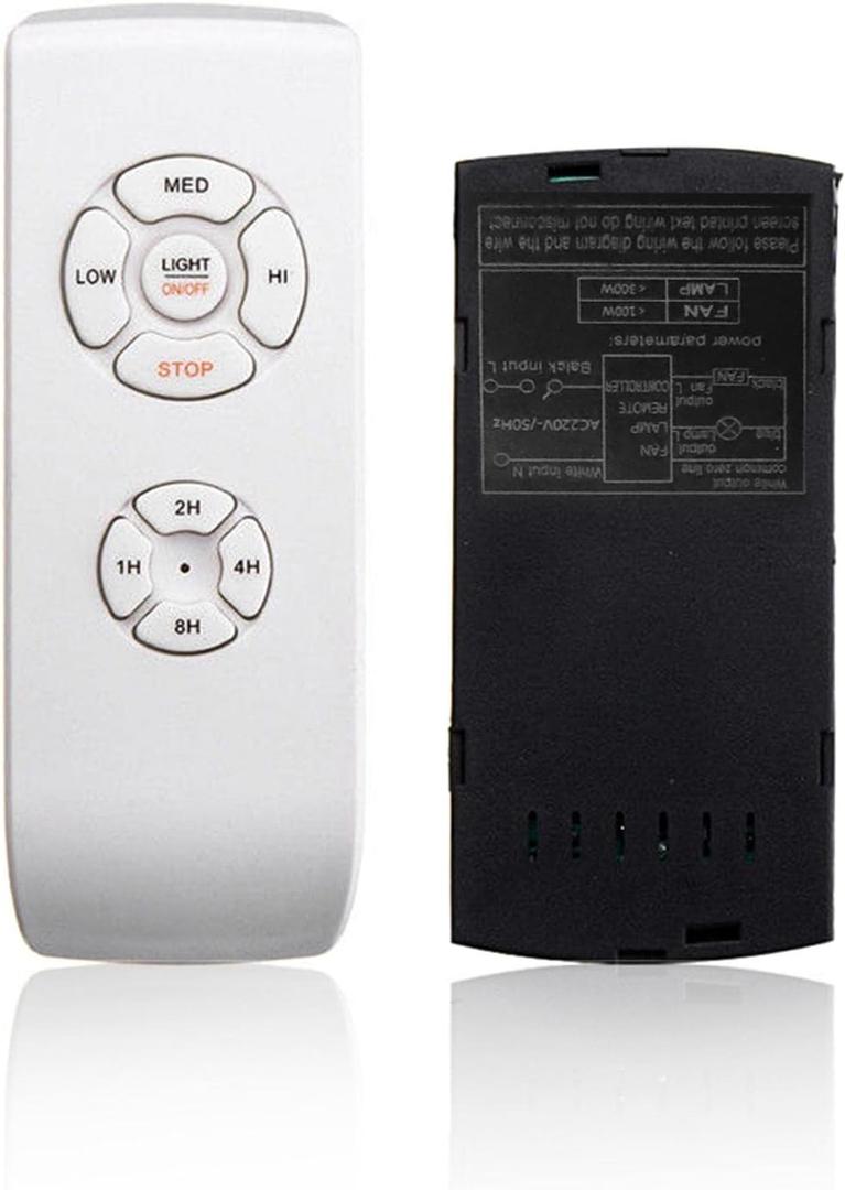 Universal Ceiling Fan Remote Control Kit, Wireless Remote Control and Receiver Kits for Lamp, 3-in-1 Ceiling Fan Light Timing and Speed Remote