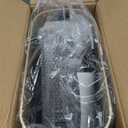 Yatmung Bathroom Trash Can Automatic Touchless Modern Smart Trash Bin - Narrow Waste Basket for Bedroom, Laundry Room, Office, Plastic - Motion Sensor Garbage Can with Lid - Black with Gold Edge (1 Pack)