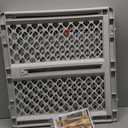 MYPET Universal Pet Gate: 26 - 42 Wide Dog Gate for Doorways with Pressure Fit or Swinging Door Hardware Mounting Types Included: 26" Tall; Gray
