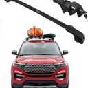 330LBS Roof Rack Cross Bars Fit for 2020-2026 Ford Explorer, Lockable Aluminum Cargo Bars, Aerodynamic Silent Rooftop Carrier Crossbars with Tie-Down Rings for Kayak Bike Luggage Snowboard
