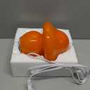 Mushroom Lamp Orange Glass Mushroom Table Lamp for Bedrooms, Living Room, Aesthetic Lamps for Bedroom, Cute Bedside Lamp