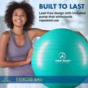 ProBody Pilates Exercise Ball - Multiple Sizes Gym Grade Balance Ball for Fitness, Workout, Pregnancy & Physical Therapy, Stability Yoga Ball Chair (Aqua, 65 cm)
