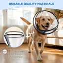 BONTHEE Dog Cone Collar for Surgery Recovery,Adjustable Transparent Pet Recovery Collar for Large Medium Small Dogs & Cats, Protective Elizabethan E-Collar for Wound Healing, Anti-Lick & Bite-XXL 