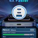 WODENTA for iPhone 17/16/15 Pro Max Car Charger, 67W 3-Port Fast USB C Car Charger Power Cigarette Lighter Adapter with 3FT USB C to C Cable for iPhone 17/17 Pro/Air/17e/16/15 Pro Max/Plus/16e, iPad