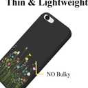 Unov Case Designed for iPhone 17e / 16e, Black Phone Case with [Anti-Slip Embossed Pattern], Shockproof Slim Protective [Anti-Scratch TPU] Back Cover, Floral Bouquet