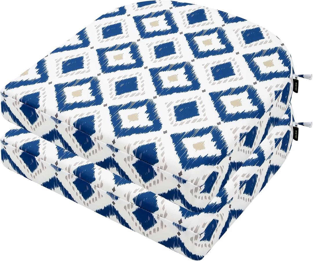 idee-home Outdoor Chair Cushions Set of 2, 17 x 17 Outdoor Seat Cushions