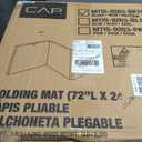 CAP Barbell Folding Exercise Mat – Durable, Anti-Tear, Thick Padding for Fitness, Aerobics, Gymnastics & Home Workouts. 72"L x 24"W x 2"Thick. BLACK