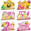 6pcs Sweet As Can Bee Wooden Table Centerpieces for Girls Baby Shower Party Decorations It's A Girl Party Table Centerpieces What Will Baby Bee Gender Reveal Baby Announcement Table Sign Decors