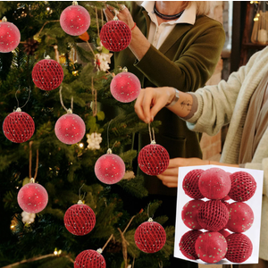 Shatterproof Christmas Ornaments Hanging Xmas Tree Decorations Set for Home Party Holiday Decor (Multi-Size, Dark Green)