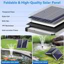 POPOSOAP 55W Solar Fountain Pump, 480GPH Solar Pond Pump with Dry-Run Protection, Solar Powered Water Pump with 17Ft Cord & 10Ft Extension Cable, PVC Tubing for Ponds, Garden, Waterfall, Hydroponics