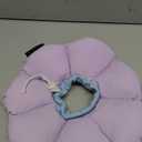 Cat Cone Collar, Cute Waterproof Cat Recovery Collar, Anti-Bite Lick Wound Healing Safety Elizabethan e Collar for Cats, Purple Flower All-Season Style, Size: Medium