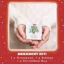 2 x Grandparents Gifts - First Time Grandparents Gifts for Grandma, Grandpa - Baby Pregnancy Announcement Ornament for New Grandma - Grandpa to Be Ornaments 2026 - Ceramic Christmas Ornament