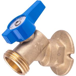 Hausen 1/2-inch or 3/4-inch Sweat x 3/4-inch MHT (Male Hose Thread) Brass Sillcock Valve with Handle Shutoff; cUPC Certified, Compatible with Standard Garden Hoses, 1-Pack