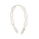 EVITA PERONI Headbands for Women Non Slip Acetate Hollow Design High-grade and Fashionable Headbands Women's Hair with Teeth Comfort Hairband - White