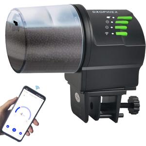 DXOPHIEX WiFi Fish Feeder Automatic Fish Feeder Automatic Dispenser Vacation for Aquarium and Turtle Tank with Feeding Ring