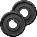 2 Pack Moldeds PU Ceiling Medallions for Light Fixtures and Ceiling Fans, 12-1/2"OD x 4" ID x 1-3/8 "P Matte Black (Fits Canopies up to 5-1/2") Black