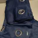 Navy Blue Curtains 100% Blackout Curtains for Living Room - Grommet Thermal Insulated Full Room Darkening Block Out Curtains with Black Liner for Bedroom, Set of 2 Panels, W42 x L84 Inch