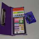 Nursing Clipboard with Nursing and Medical Edition Cheat Sheets 3 Layers Aluminum Foldable Nurse Clip Board Nursing Student Essentials - Foldable Clipboard Nursing Nursing School Essentials (Purple)