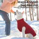 PUMYPOREITY Dog Sweater - Sleeveless Polka Dot Pet Jumper with Stand Collar & Stretch Fit for Small Medium Breeds, Colorful Dots Dog Shirt for Christmas Photos,M,Red